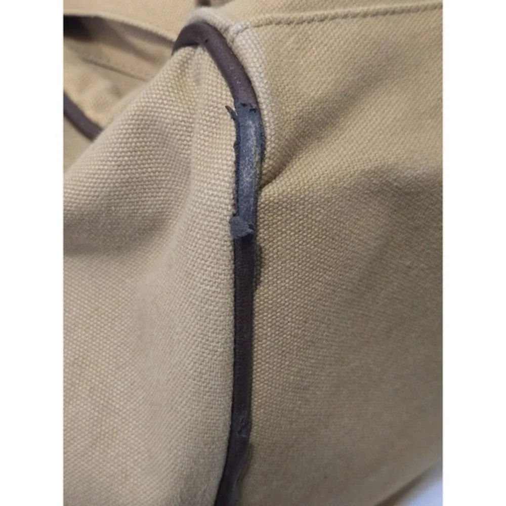 ZEP-PRO Khaki Brown Tan Canvas Leathrr Concho‎ Travel Duffel Bag 15